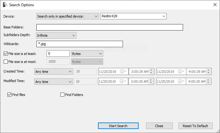 Find files on your smartphone or tablet quickly with NirSoft's MobileFileSearch