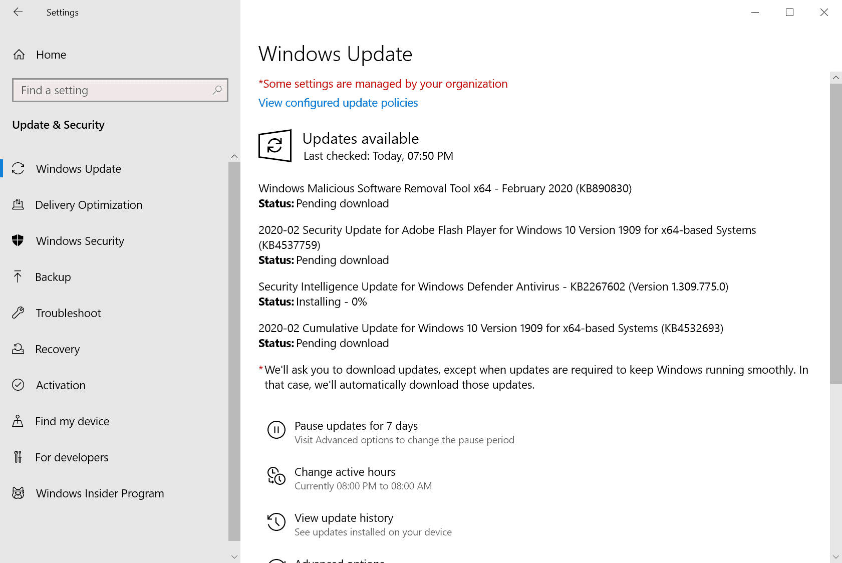 microsoft windows security updates february 2020