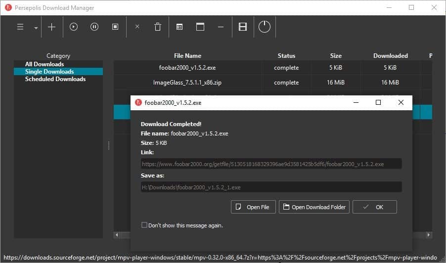 Persepolis captured download URL wonky