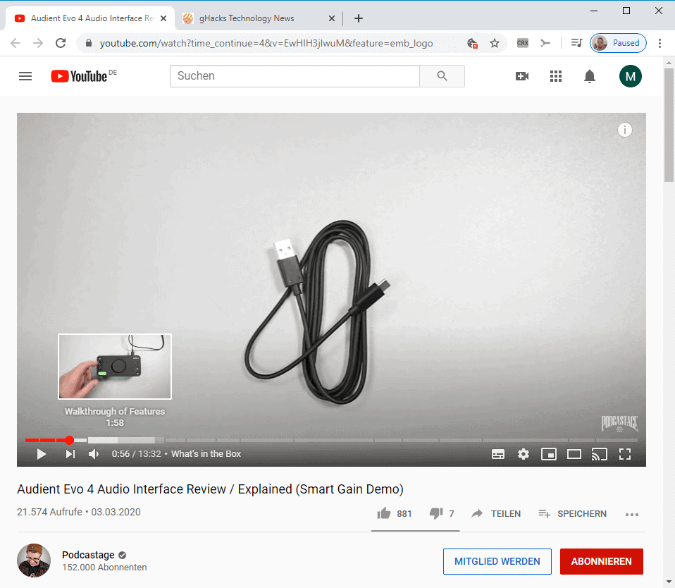 youtube chapters support
