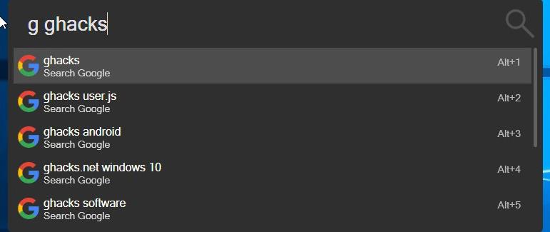 Flow Launcher - web search