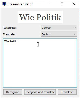 ScreenTranslator pop-up translation box