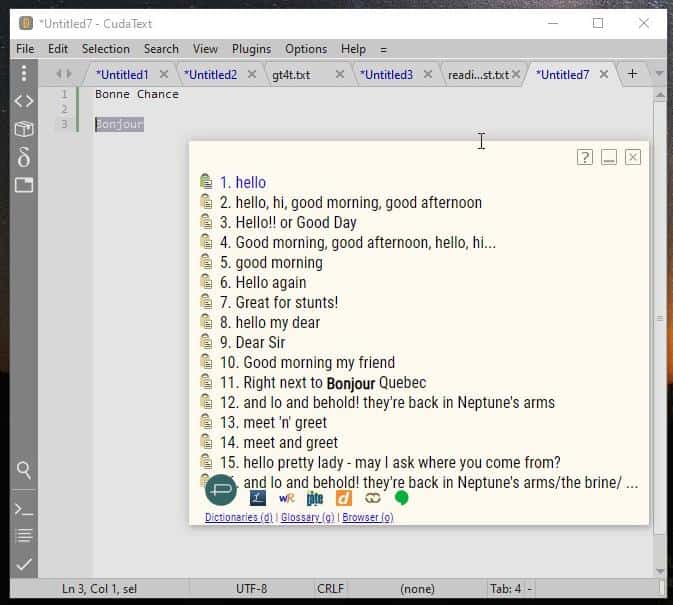 dictionary definitions GT4T