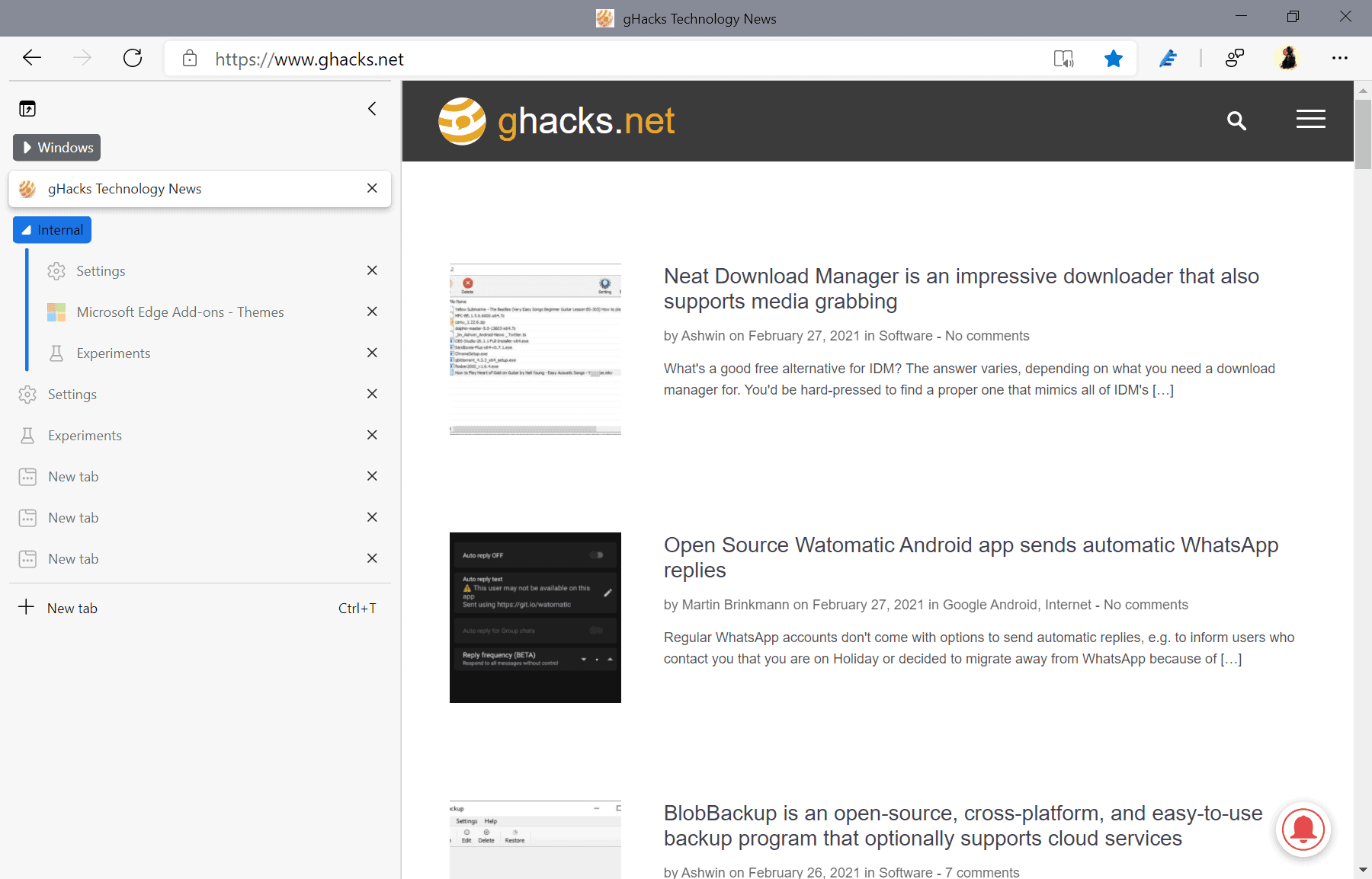 microsoft edge vertical tabs large