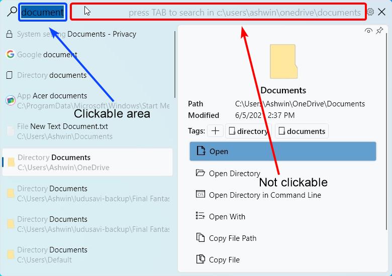 Fluent Search - cursor issue