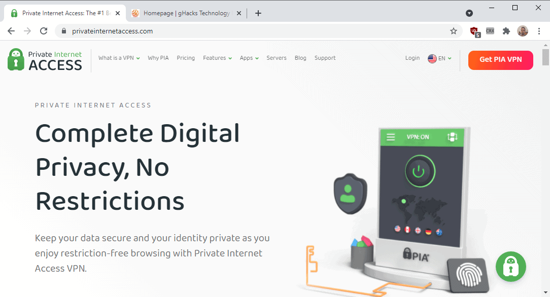 private internet access website