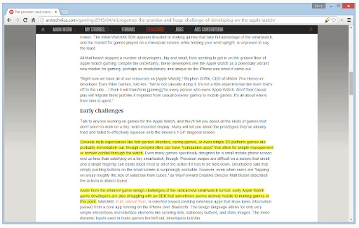 Auto Highlight extension for Chrome