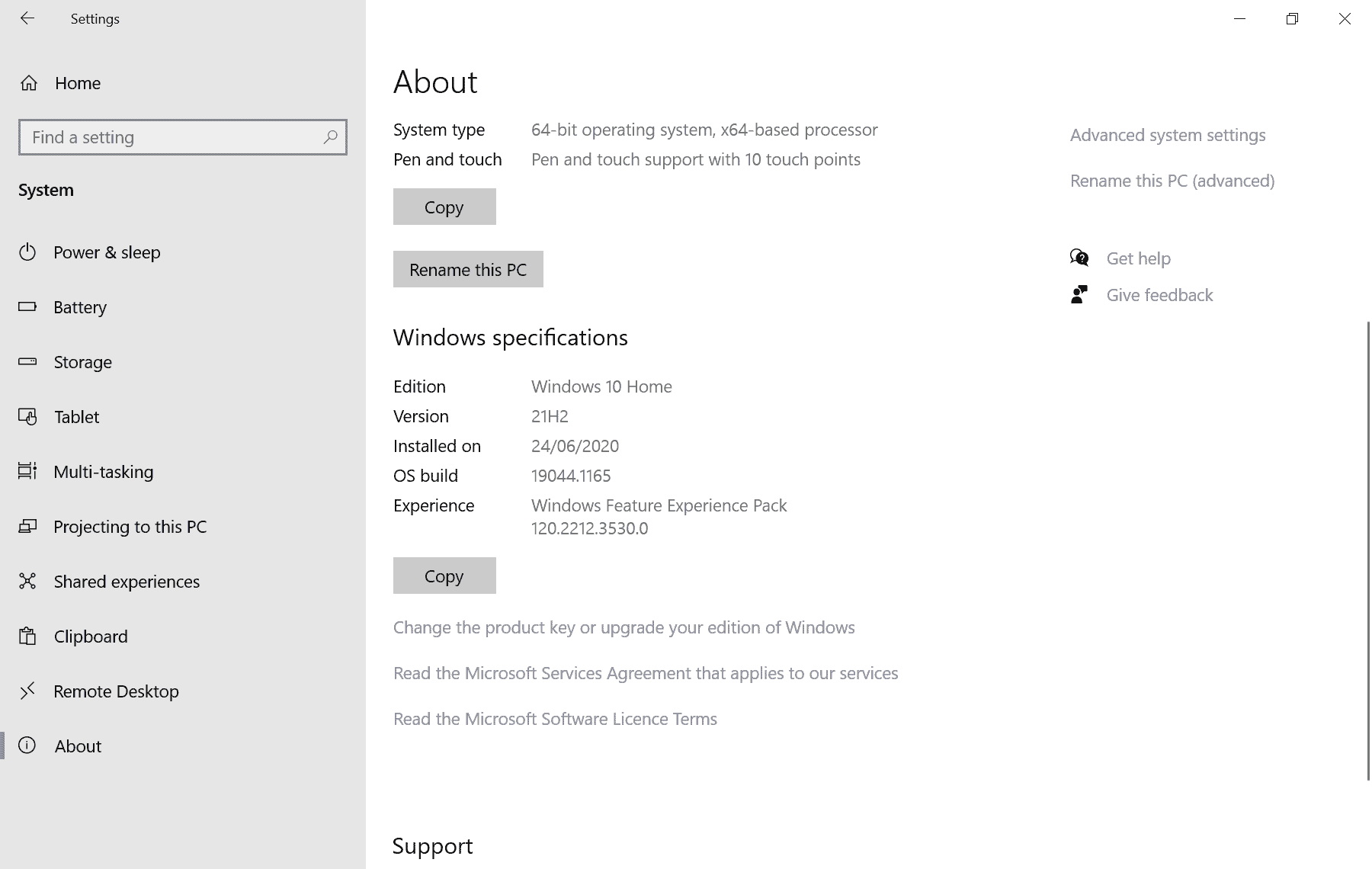 windows 10 version 21h2