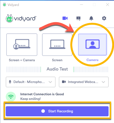 6. Vidyard’s recording options