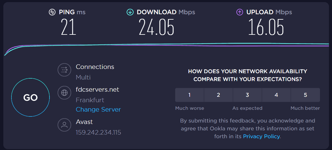 avast vpn local speed