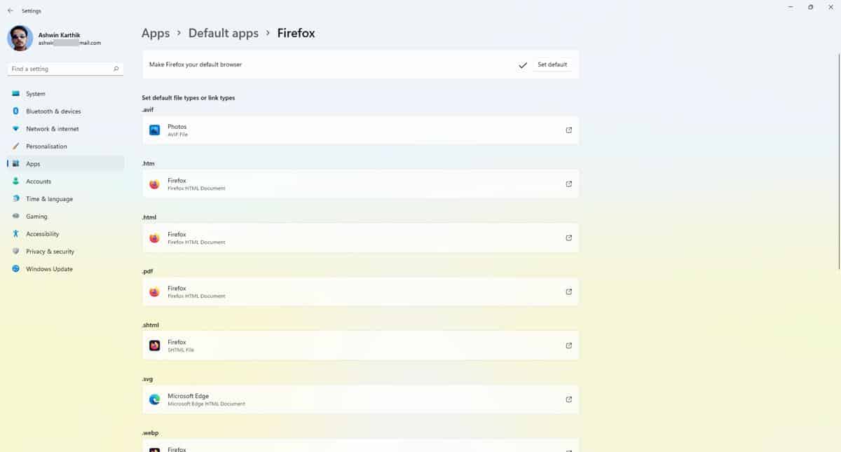 windows 11 set default browser easily