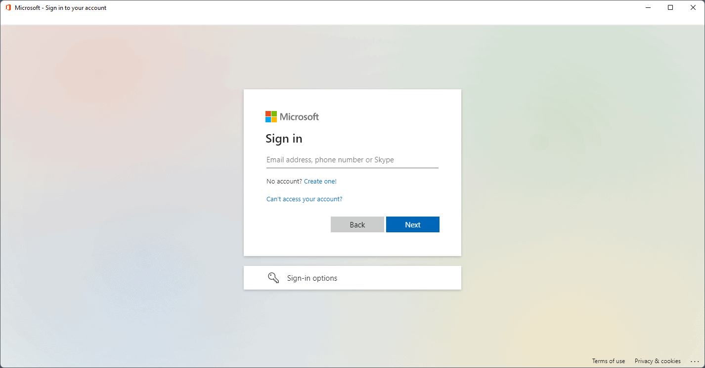 fake microsoft office sig in webview2 keylogger