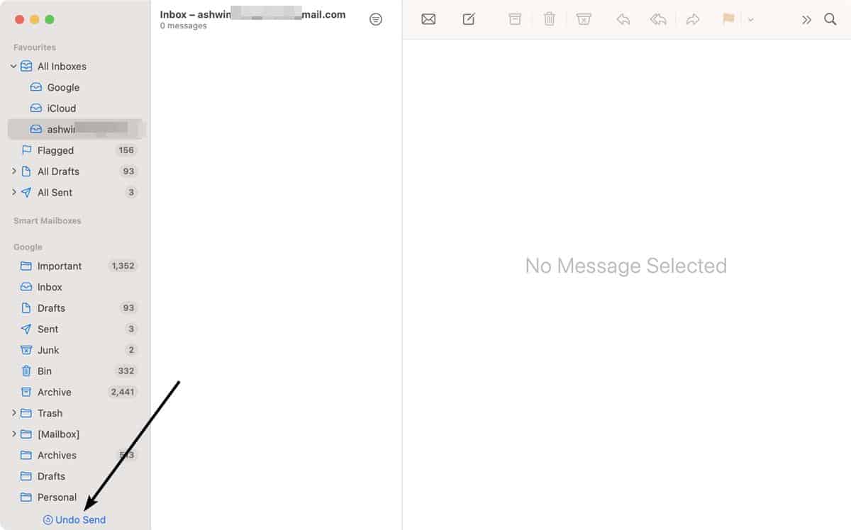 macOS 13 Ventura Mail app undo send