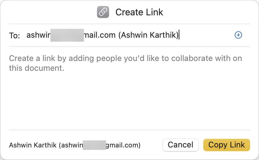macOS 13 Ventura Notes app collaborate with link