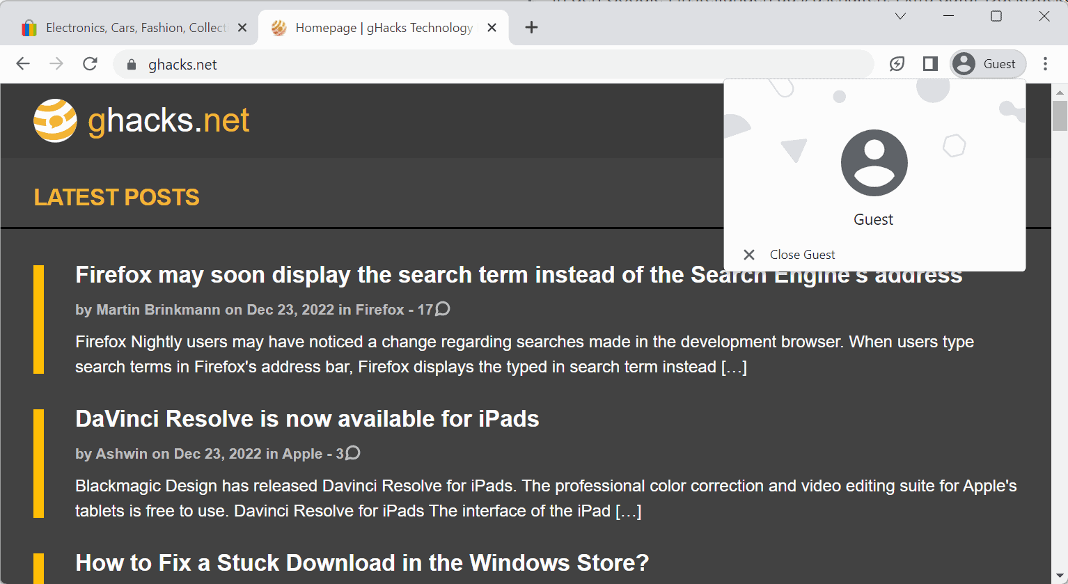 chrome guest session