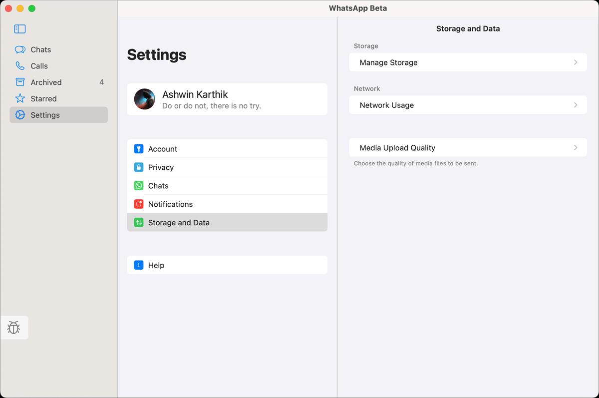 WhatsApp for macOS new design