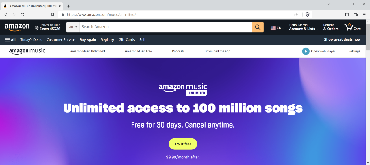 amazon music unlimited