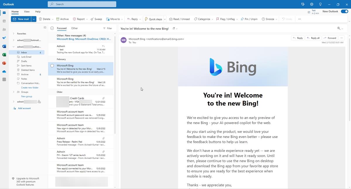 Microsoft Outlook app for Windows
