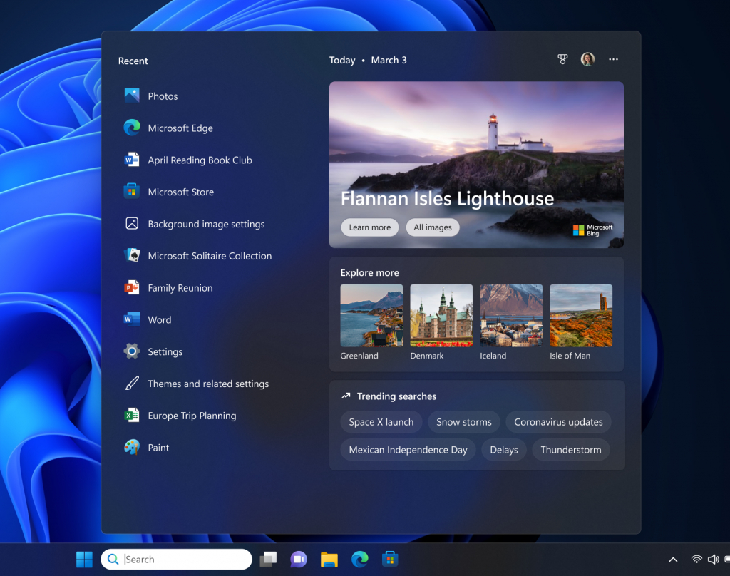 Windows 11 gets a lighter search box on Taskbar