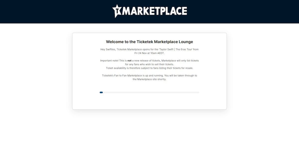 Ticketek Marketplace not working