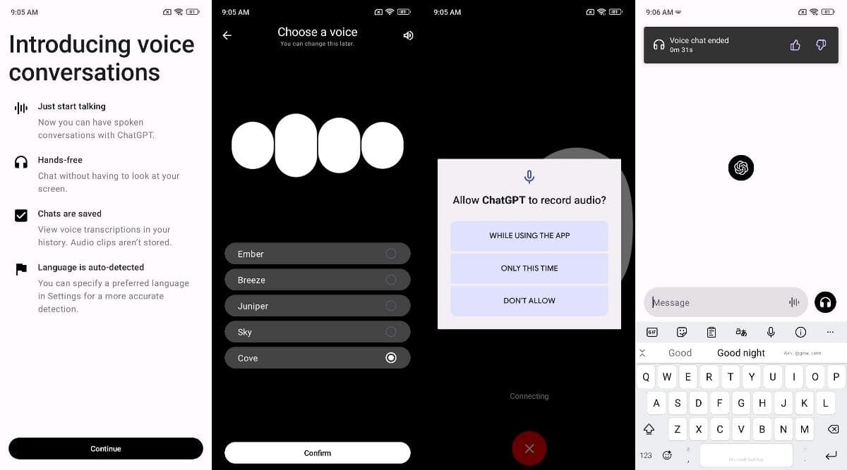 chatgpt voice free android