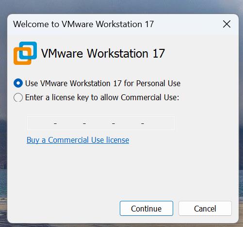 VMware Workstation Pro free for personal use