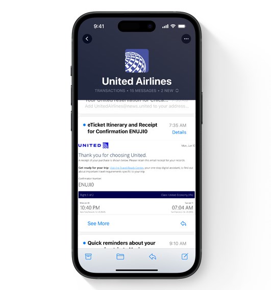 Mail app digest view ios 18