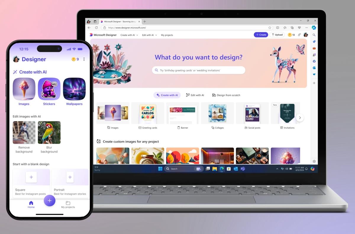 Microsoft Designer is now available for Android and iOS