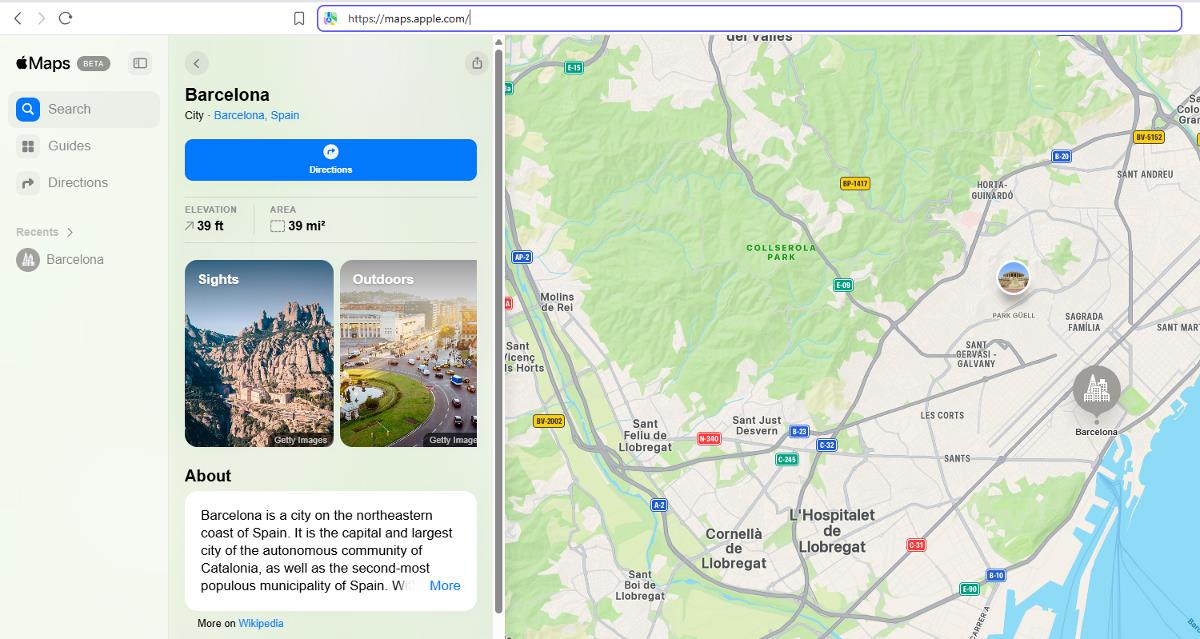 Apple Maps on the web exits beta, adds support for Android devices