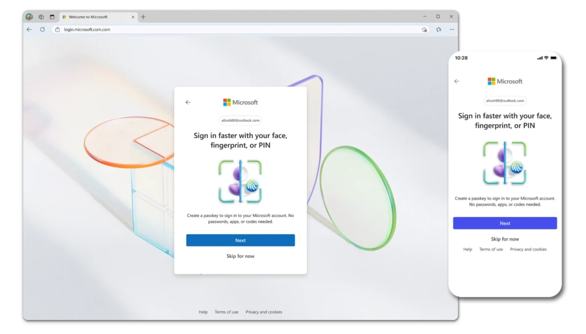 Microsoft passwordless prompt